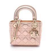 Pre-owned Leather handbags Dior Vintage , Pink , Dames