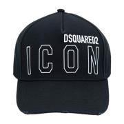 Iconische Baseballpet met Gesp Sluiting Dsquared2 , Black , Unisex