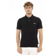 Zwart katoenen poloshirt voor mannen Baldinini , Black , Heren