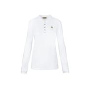 Lange mouw knoop dames polo Burberry , White , Dames