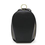 Pre-owned Leather backpacks Louis Vuitton Vintage , Black , Dames