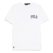 Aangepaste Slim Fit Katoenen T-shirt Polo Ralph Lauren , White , Heren