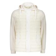 Korte donsjas met afneembare capuchon Herno , White , Heren