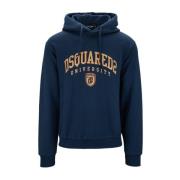 Hoodie met verstelbaar trekkoord Dsquared2 , Blue , Heren