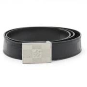 Pre-owned Leather belts Louis Vuitton Vintage , Black , Dames