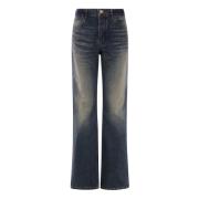 Blauwe Denim Flare Jeans Balenciaga , Blue , Dames