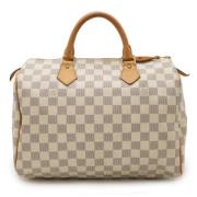 Pre-owned Canvas louis-vuitton-bags Louis Vuitton Vintage , White , Da...