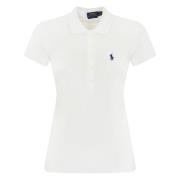 Witte Piqué T-shirts en Polos Polo Ralph Lauren , White , Dames