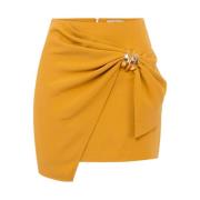 Asymmetrische Juweel Mini Rok Elisabetta Franchi , Yellow , Dames