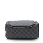 Pre-owned Canvas clutches Louis Vuitton Vintage , Gray , Dames