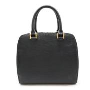 Pre-owned Leather handbags Louis Vuitton Vintage , Black , Dames