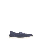 Blauwe Suède Loafer Schoenen John Lobb , Blue , Heren