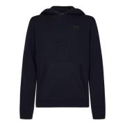 Midnight Blue Gebreide Hoodie Trui Dolce & Gabbana , Blue , Heren