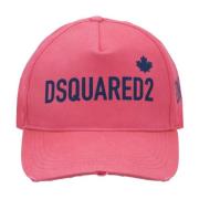 Contrast Logo Baseballpet Dsquared2 , Pink , Unisex