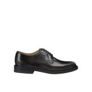 Dames leren Derby schoenen | zwart en wit Doucal's , Black , Dames