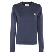 Vossenkop Patch Sweater Maison Kitsuné , Blue , Dames