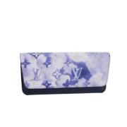 Pre-owned Canvas wallets Louis Vuitton Vintage , Blue , Dames