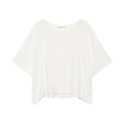 Fluid Crepe Shirt Maliparmi , White , Dames