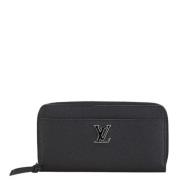 Pre-owned Leather wallets Louis Vuitton Vintage , Black , Dames