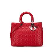 Pre-owned Leather dior-bags Dior Vintage , Red , Dames