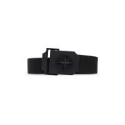 Riem met logo Stone Island , Black , Heren