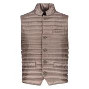 Gewatteerde Bodywarmer met Opstaande Kraag Herno , Beige , Heren