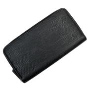 Pre-owned Leather wallets Louis Vuitton Vintage , Black , Heren