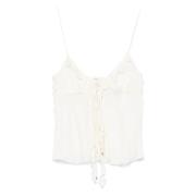 Witte Zijden Gerimpelde Blouse Chloé , White , Dames