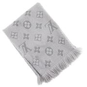 Pre-owned Wool scarves Louis Vuitton Vintage , Gray , Dames