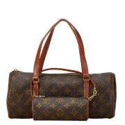 Pre-owned Canvas handbags Louis Vuitton Vintage , Brown , Dames