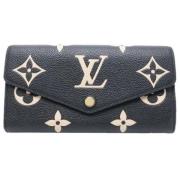 Pre-owned Leather wallets Louis Vuitton Vintage , Black , Dames