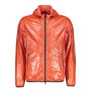 Sportief Hooded Jack met Contrasterende Bies Herno , Orange , Heren