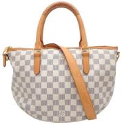 Pre-owned Canvas handbags Louis Vuitton Vintage , White , Dames