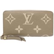 Pre-owned Leather wallets Louis Vuitton Vintage , Beige , Dames