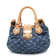 Pre-owned Canvas handbags Louis Vuitton Vintage , Blue , Dames