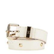 Pre-owned Leather belts Louis Vuitton Vintage , White , Dames