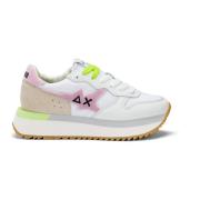 Witte verhoogde sneakers met Big Stargirl-logo Sun68 , Multicolor , Da...