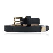 Gouden gesp leren riem Dolce & Gabbana , Black , Dames