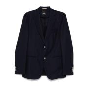 Navy Blauwe Blazer voor Mannen Hugo Boss , Blue , Heren