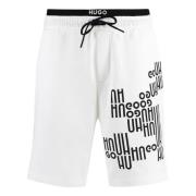 Gestreepte Fleece Shorts Hugo Boss , White , Heren