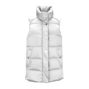 Dames knoopsluiting mouwloos gewatteerd vest Woolrich , Gray , Dames