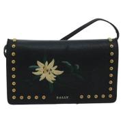 Pre-owned Leather wallets Bally Pre-owned , Black , Dames