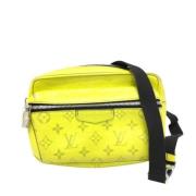 Pre-owned Leather clutches Louis Vuitton Vintage , Yellow , Dames