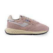 Roze en witte suède sneakers Autry , Pink , Dames