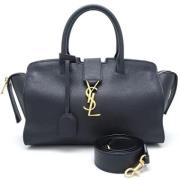 Pre-owned Leather handbags Yves Saint Laurent Vintage , Black , Dames