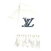 Pre-owned Wool scarves Louis Vuitton Vintage , White , Dames