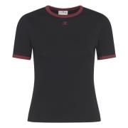 Stijlvolle T-shirts en Polos Collectie Courrèges , Black , Dames