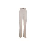 Gouden Metalen Rits Haak Broek Elisabetta Franchi , Beige , Dames