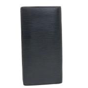 Pre-owned Leather wallets Louis Vuitton Vintage , Black , Dames