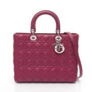 Pre-owned Leather handbags Dior Vintage , Pink , Dames